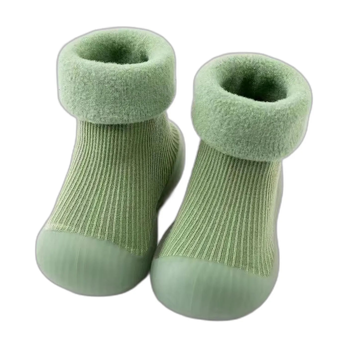 Winter Thickened Baby Walking Soft Sole Shoes Warm Solid Color Baby Non Slip Socks