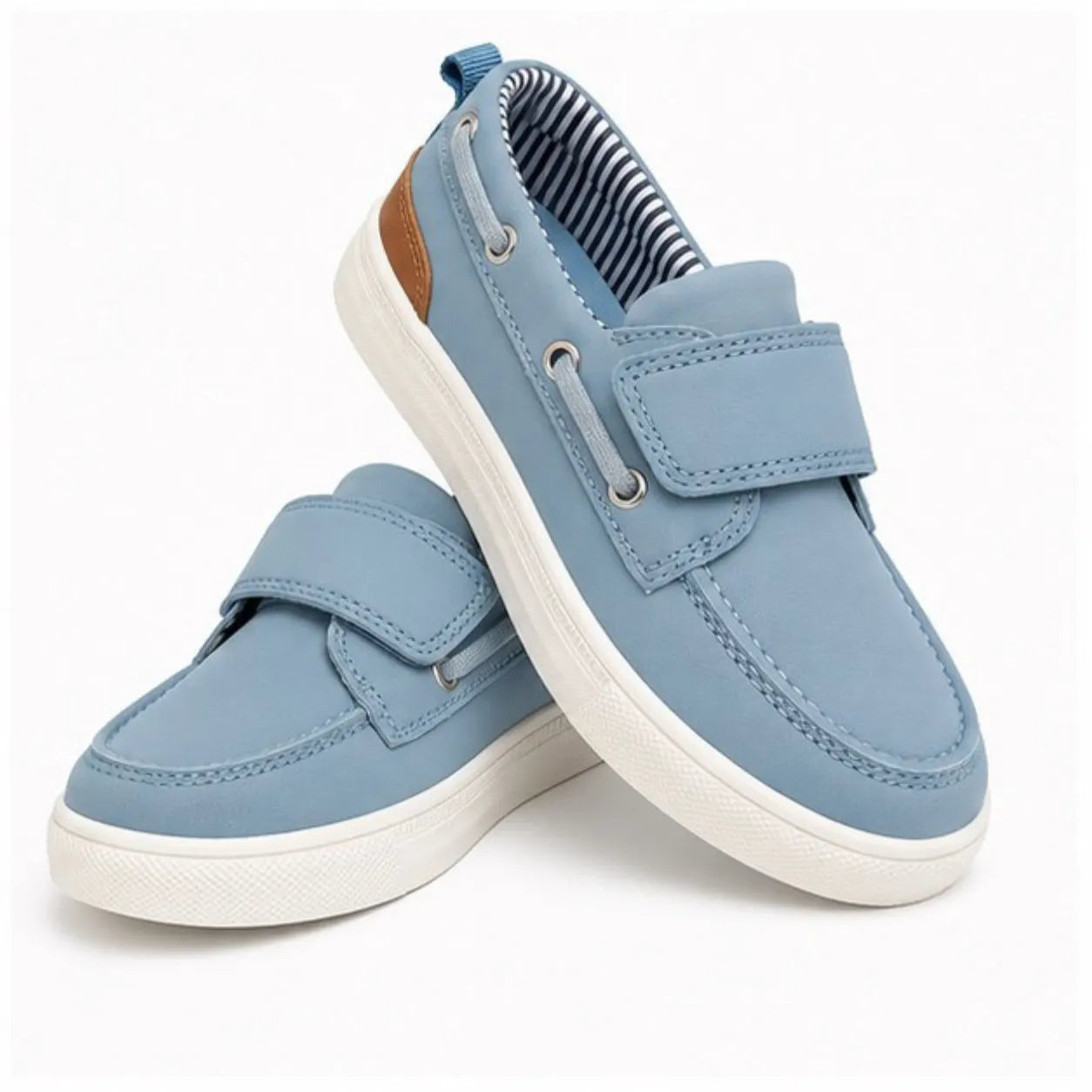 Cooper Kids Boat Shoes | Casual Velcro Slip-On Shoes