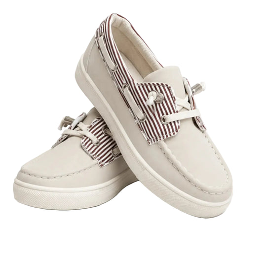 G Cooper boat shoe in light blue floral