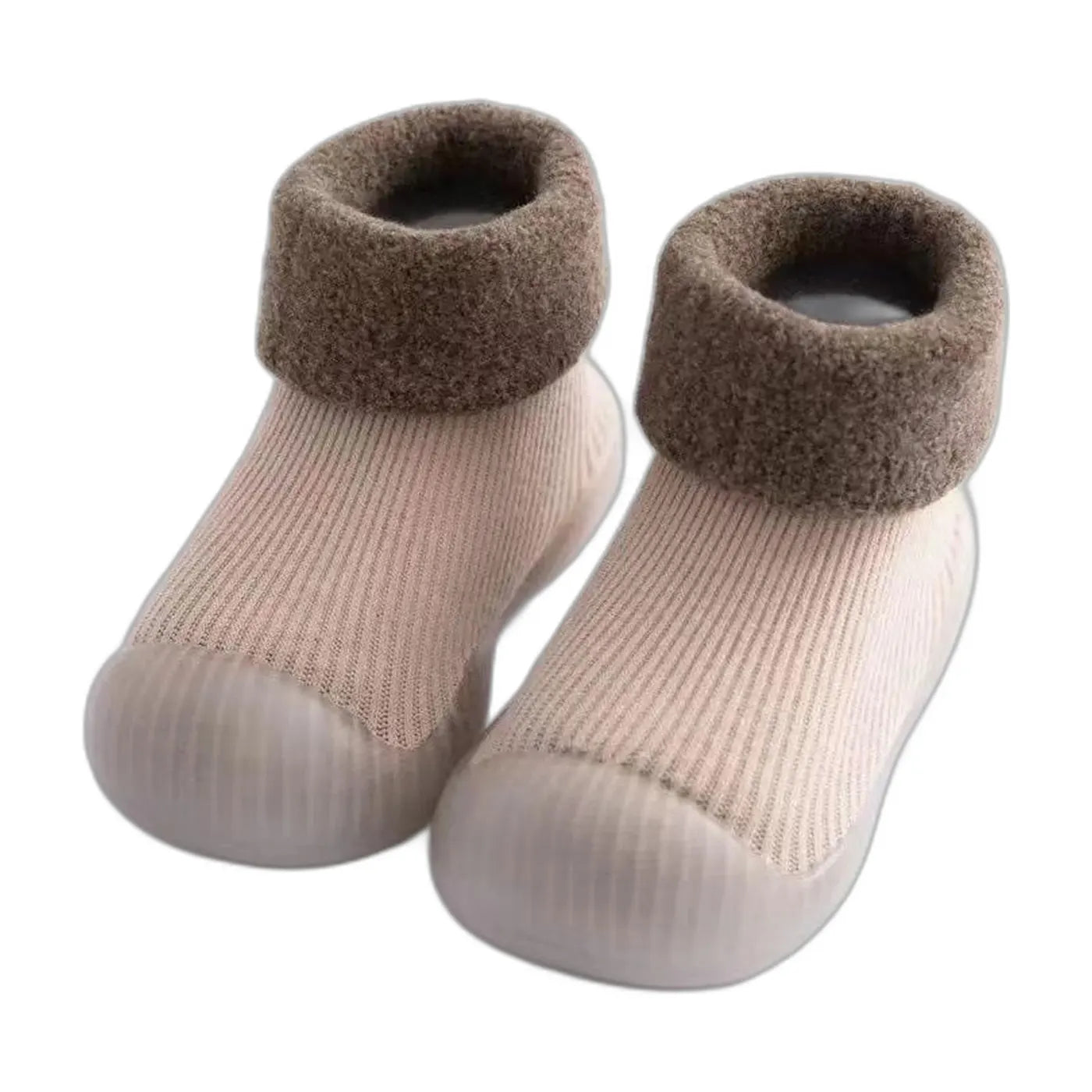 Winter Thickened Baby Walking Soft Sole Shoes Warm Solid Color Baby Non Slip Socks